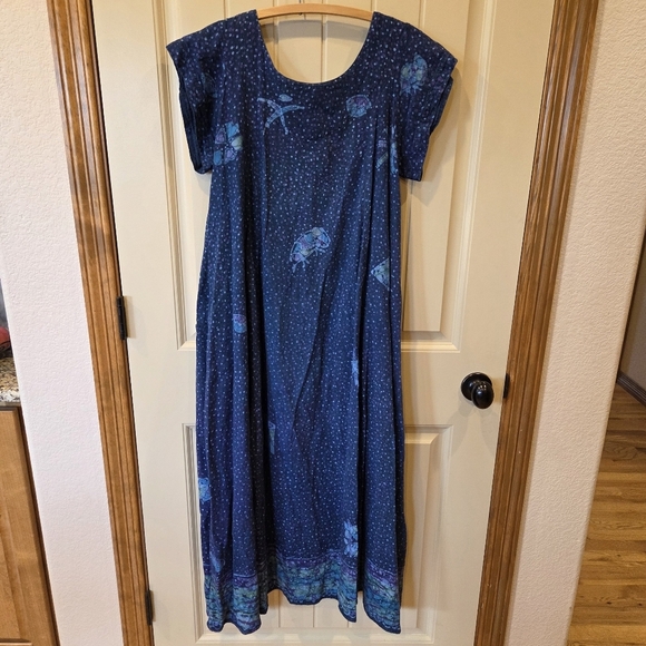 Nnamdi Ibenagu Spirit of Courage Old Style African Tie Dye Maxi Dress Women - Picture 7 of 16